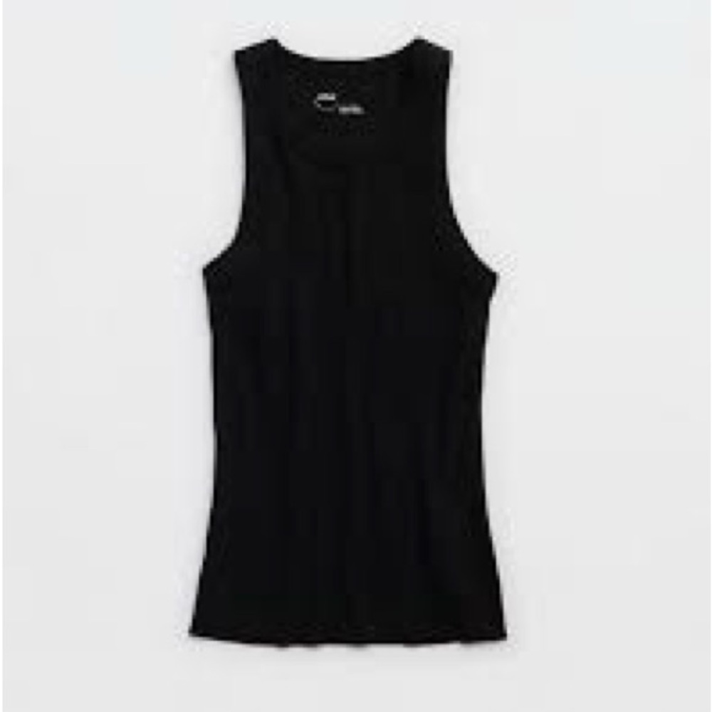 Aerie High Neck Tuckable tank Ribbed Top